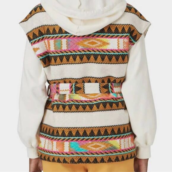 Xirena Electric Belted Brett Vest Cream Multicolor Size Small‎ - Picture 2 of 12